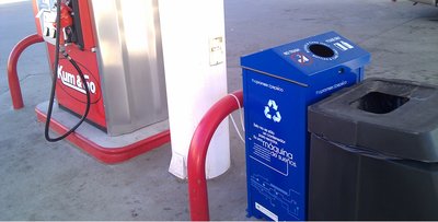 Gas Station Recycling Bins