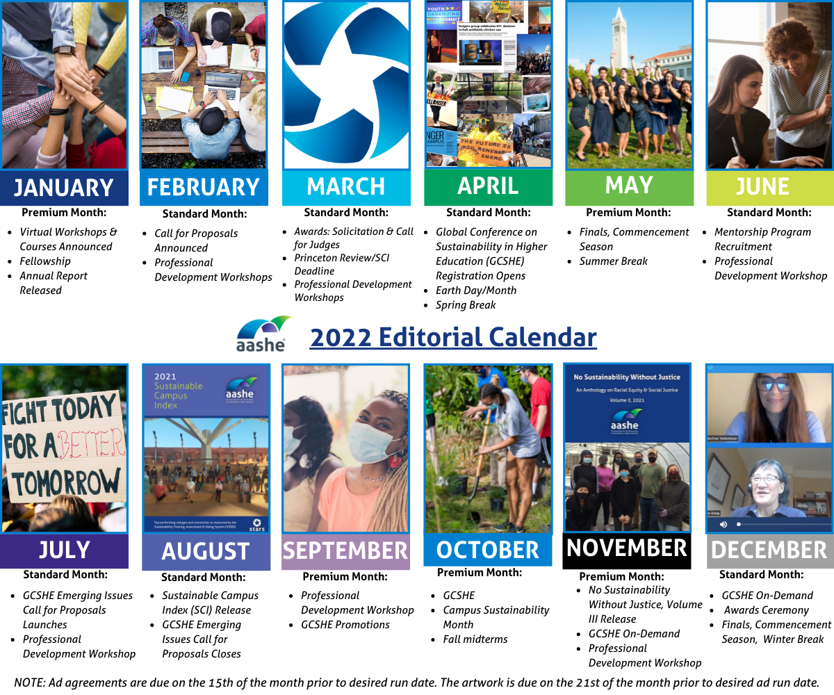 2022 Editorial Calendar