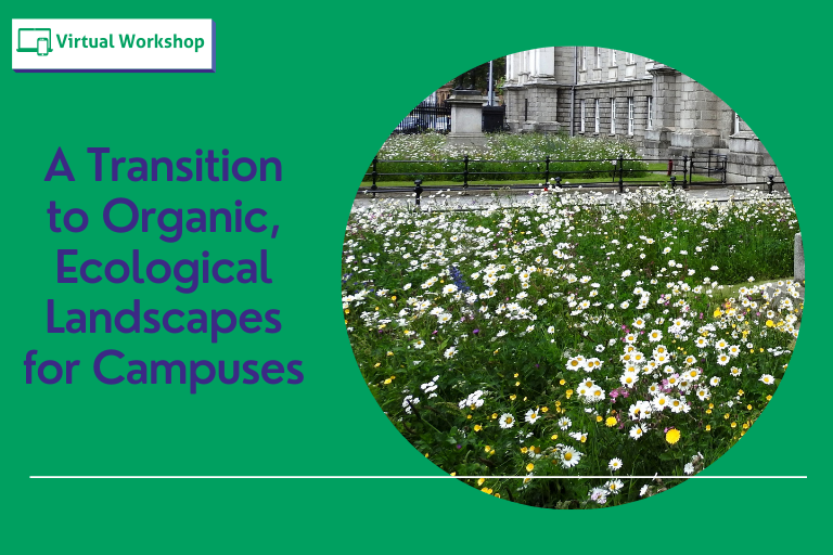 A Transition to Organic, Ecological Landscapes for Campuses Workshop Homepage Announcement Graphic