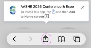#AASHE26 app installation iphone